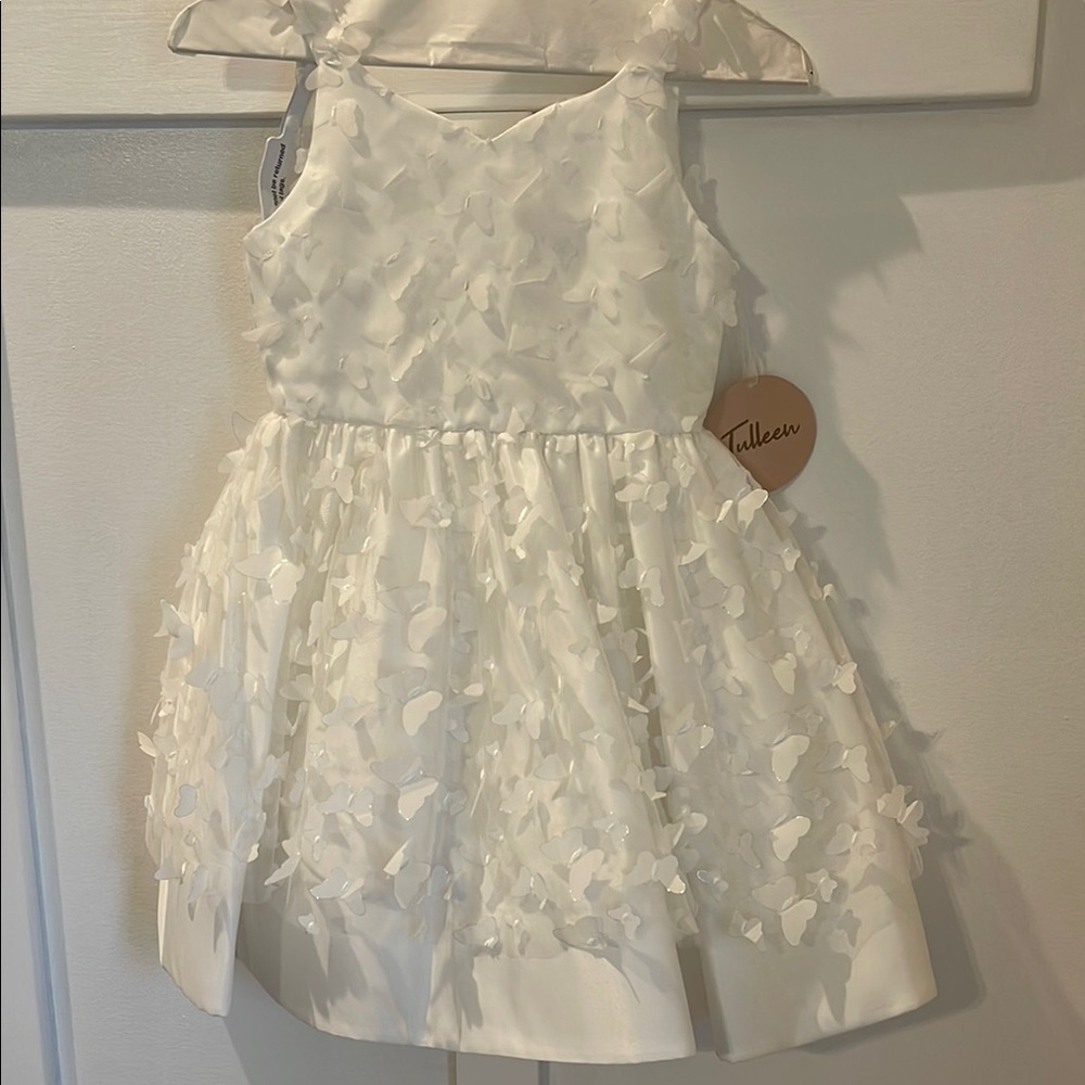 Tulleen White Flower Girl Dress